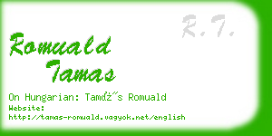 romuald tamas business card